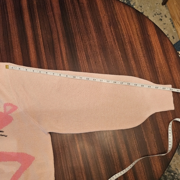 Divided by H&M Pink Panther Pink Cropped Crew Neck Long Sleeve Sweater M - Picture 7 of 10